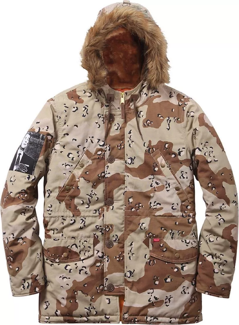 Rare doudoune parka suprême coton ripstop N 3B 14aw du Japon homme taille S