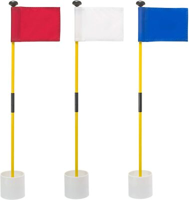 #ad Murray Sporting Goods Golf Flagsticks Flags and Cups Set of 3 $59.99