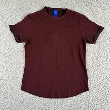 Kit & Ace Shirt Men's M Maroon Tee Crew Neck Cashmere Blend Soft Gym Casual