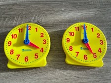 BIG TIME LEARNING YELLOW CLOCK 5" LEARNING TELL TIME HOMESCHOOL