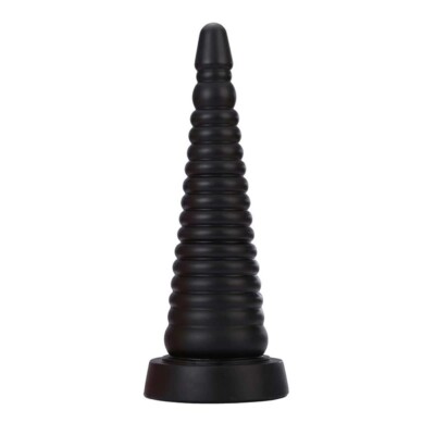 10" XXL Black Cone Anal Stretcher Expansion Butt Plug Dildo Anal Trainer  Sex Toy | eBay