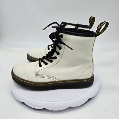 Dr. Martens Shoes Youth 3 Leather 1460W Pascal White Boots