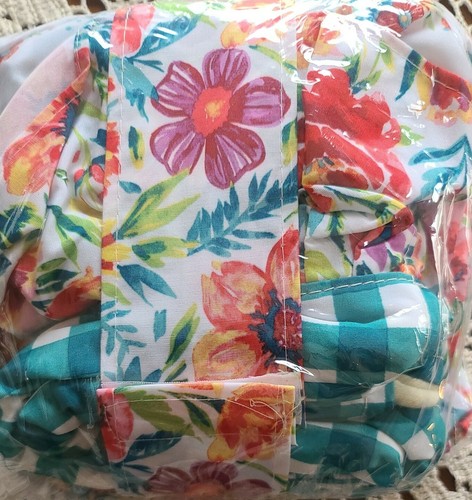 Pionierin ~ Blütenblatt Party ~ Gingham Blumen Rüschen ~ Kordelzug ~ Wäschesack - Bild 8 von 8