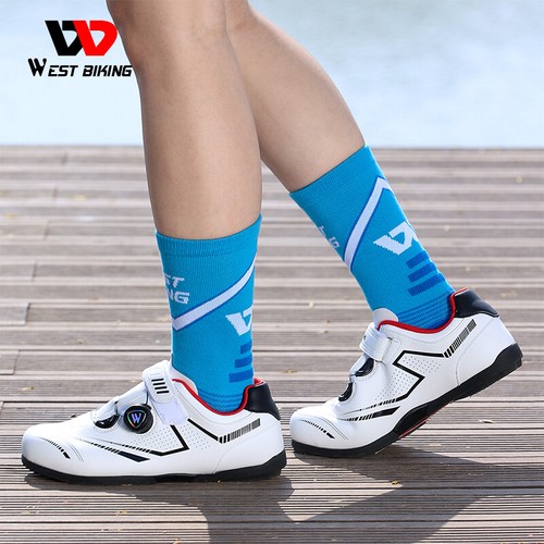 Cycling Socks Breathable Compression MTB Bike Sports Football Running Long Socks - Picture 25 of 35