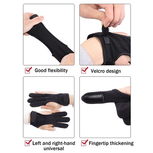 Guard Protector Recurve Bow 3 Fingers Protective Gloves Archery Finger Guard - Picture 4 of 12