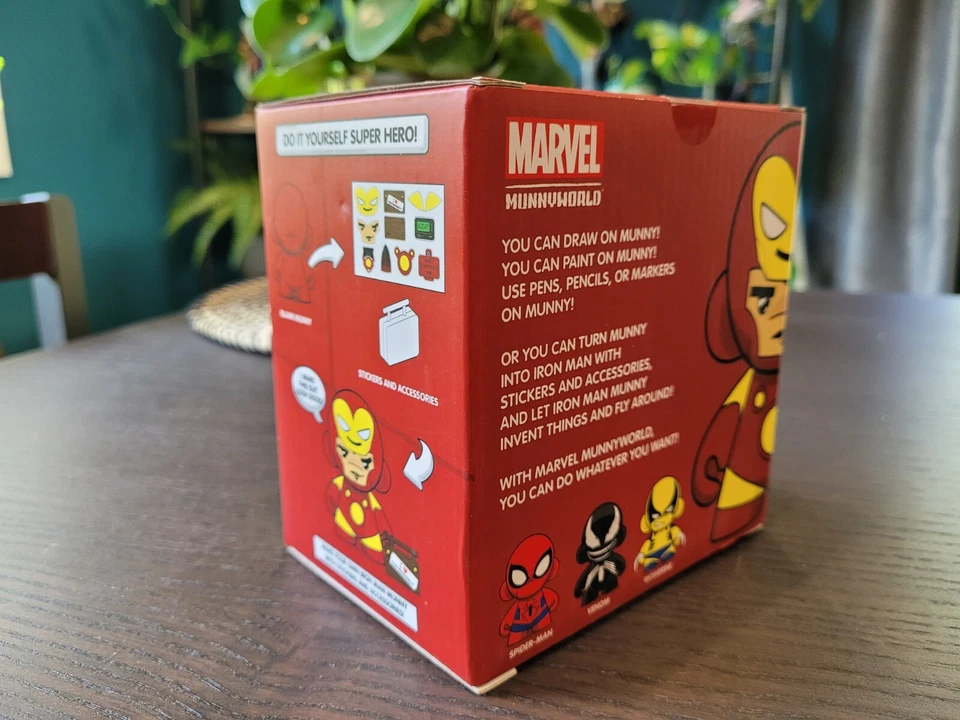 Kidrobot UNOPENED Marvel 4" Mini Munny IRON MAN/WOLVERINE DIY VINYL FIGURE - Image 2 of 4