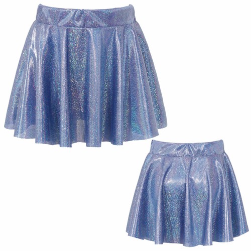 Kids Girls Shiny Metallic Pleated Mini Dance Skirts Ballet Gymnastic Activewear - Picture 26 of 36