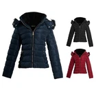 Shelikes Womens Ladies Faux Fur Hooded Zip Up Winter Jacket Coat Size