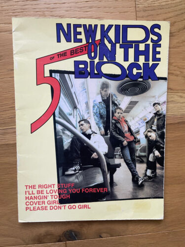 New Kids on the Block - 5 of the Best - Vintage Songbook Circa 1989 RARE - Afbeelding 1 van 8