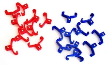 20 GOLIATH INDUSTRIAL ABS 1/4" RED & BLUE REPLACEMENT SOCKET RACK RAIL CLIPS