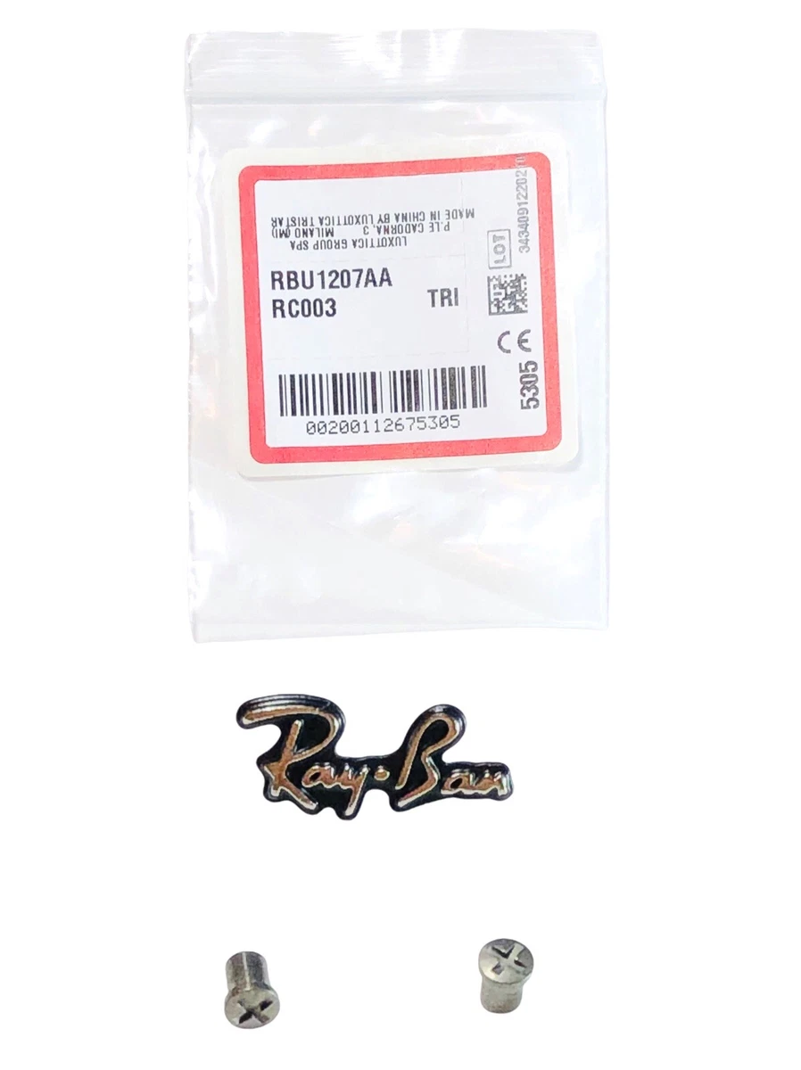 Ray Ban RB8301 RB8302 RB8307 RB8316 RB8317 Written Decor Icon Logo W Pair Screws