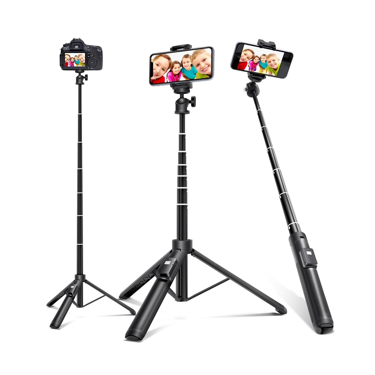 BZE Selfie Stick,Long Extendable Selfie Stick Tripod,Phone Tripod