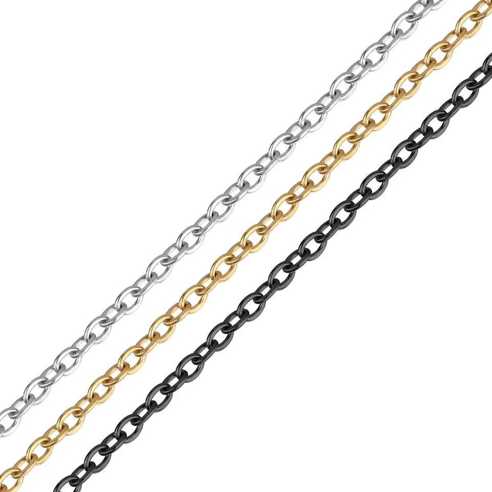 16.4ft Bulk Stainless Steel Cable Chain Link for DIY Necklace Jewelry Making USA - Image 4 of 4