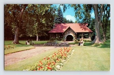 Postcard New Hampshire Nashua NH Greeley Park Entrance 1960s Unposted Chrome