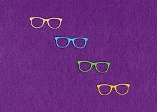 SUNGLASSES 2 die cuts scrapbook cards