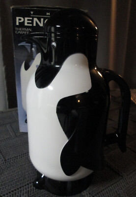 Original Metrokane Pinguin Penguin Thermoskanne Isolierkanne Vintage 