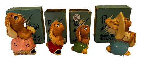 PenDelfin Rabbit 4 Musicians: Rolly-Rosa-Jingle-Rocky Hand-painted England - Picture 4 of 10