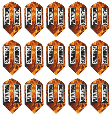 5 Sets Pentathlon Slim Dart Flights - Ships w/ Tracking   Flames
