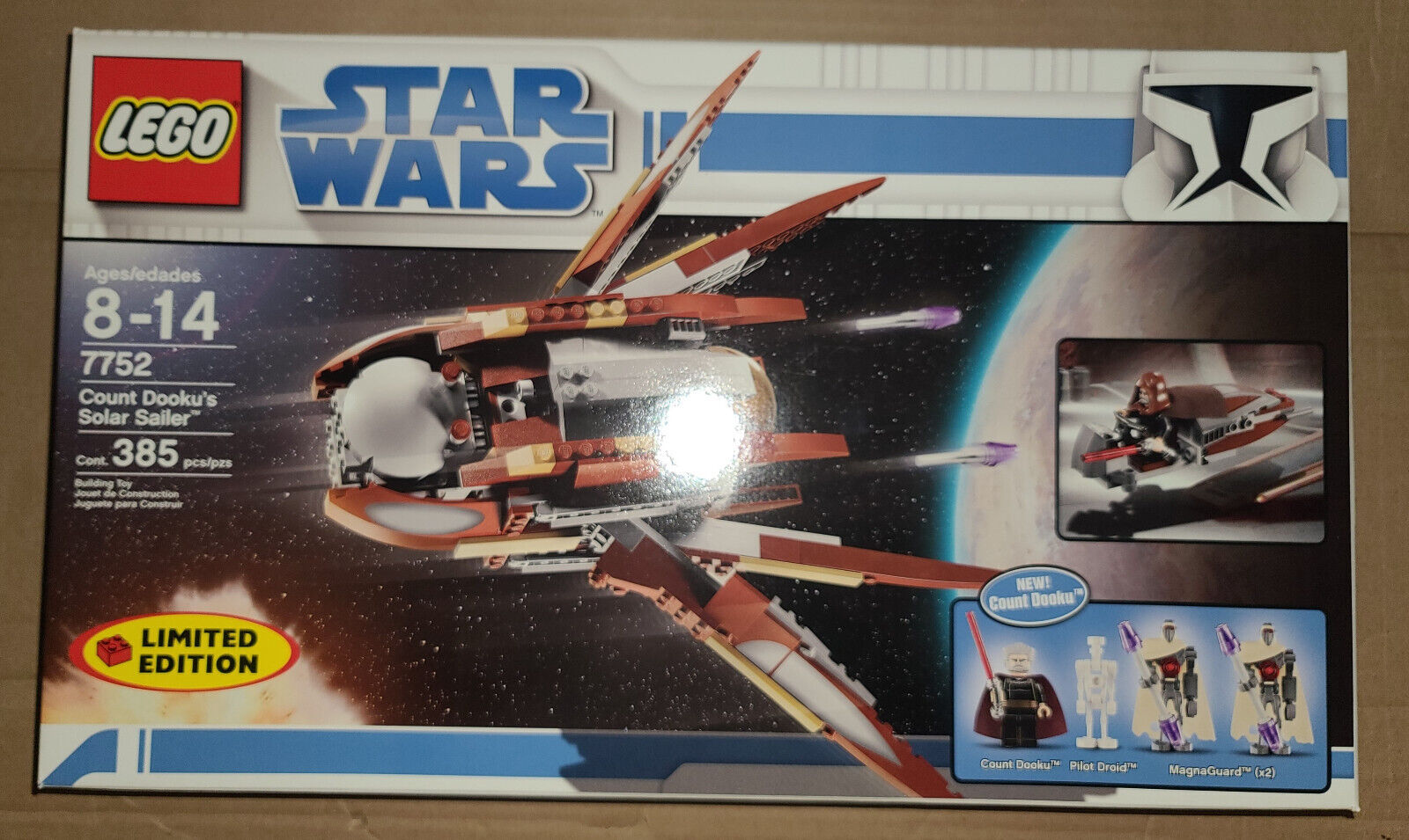 Star Wars LEGO 7752, Count Dooku's Solar Sailer, Limited Edition, New, Sealed