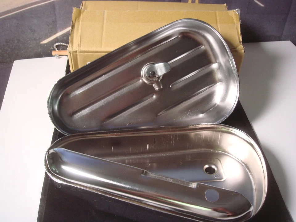 Caja de herramientas Harley UL FL W cromo ovalado para 1940-1957 lado derecho V-Twin 50-0600 X5 Foto 2 de 4