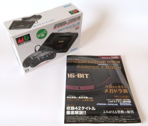 Sega MEGA DRIVE MEGADRIVE Mini W HAA-2523  & Perfect Book  Japanese Version - Picture 1 of 24