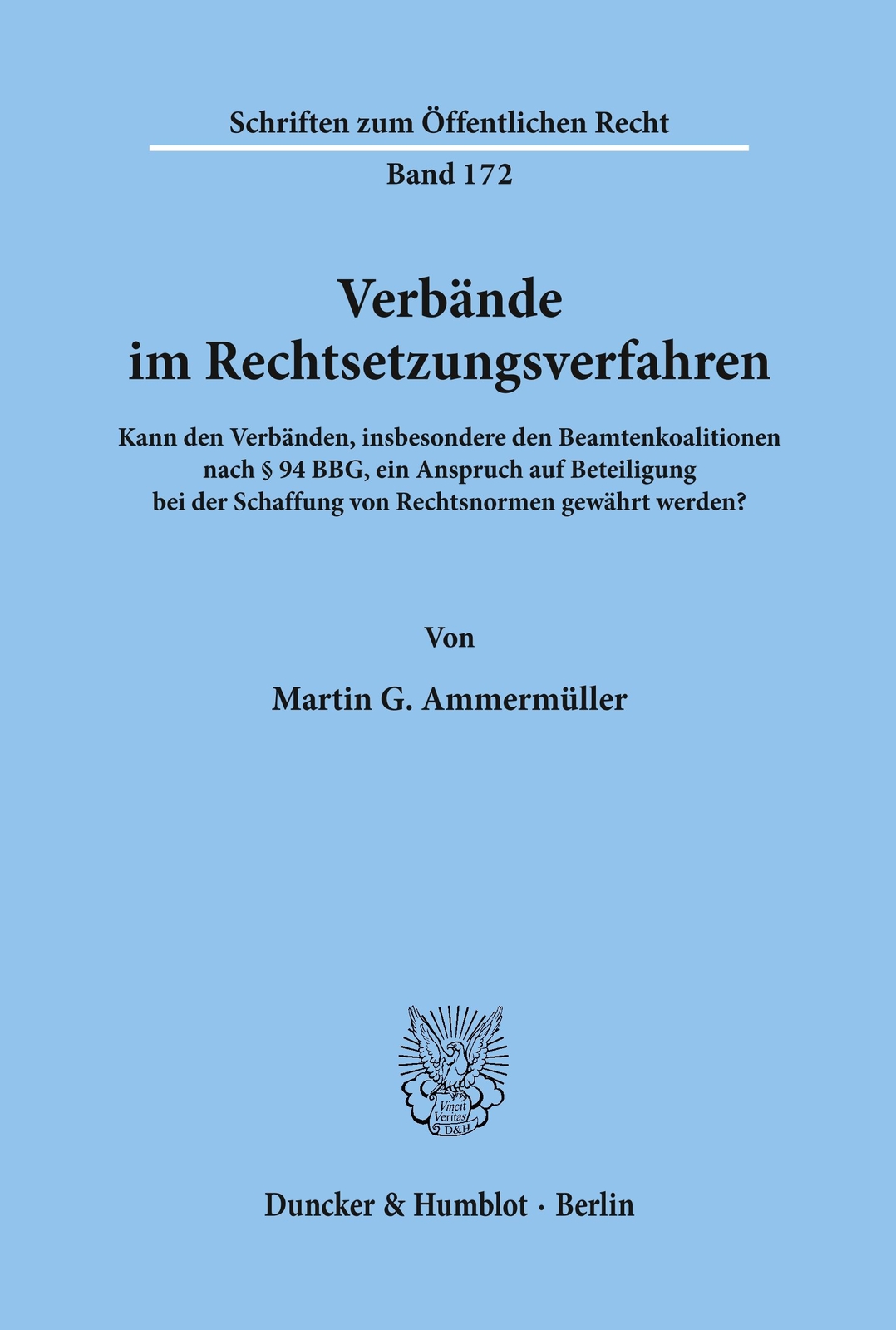 Thumbnail - Verbände Rechtsetzungsverfahren. | Buch | 9783428025541