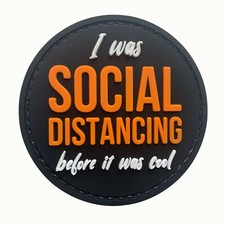 PVC Patch 3D Airsoft Patch Social Distancing Before It Was Cool #9005