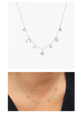 Zag Bijoux Boucles mini créoles croix zircon (argenté)