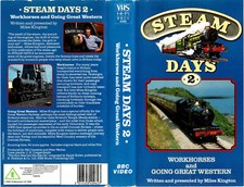 Steam Days 2 - Workhorses and Going Great Western - PAL VHS RARE