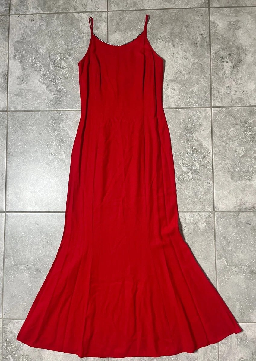 Robe De Bal Cocktail Jessica McClintock Velours écrasé Vin Foncé Taille M 9/10 - Occasion Excellent état
