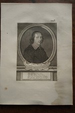 GILLES MENAGE (1613-1692). PORTRAIT. ENGRAVING of the 18th century GRAMMARIEne a E A ANGERS