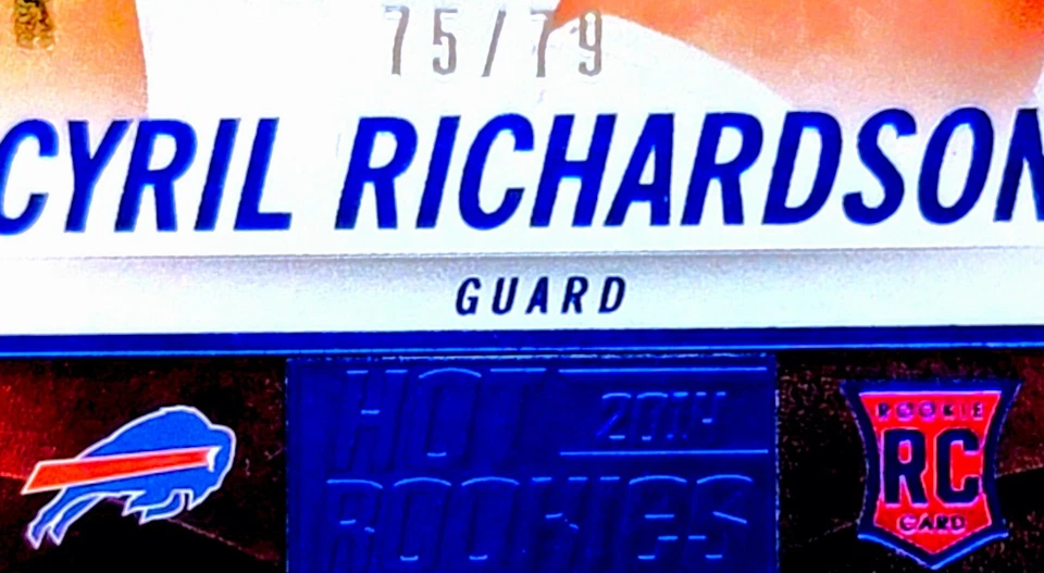 CYRIL RICHARDSON RC    2014 Score HOT ROOKIES #335     SHOWCASE BLUE SP 75/79 - Image 2 of 3