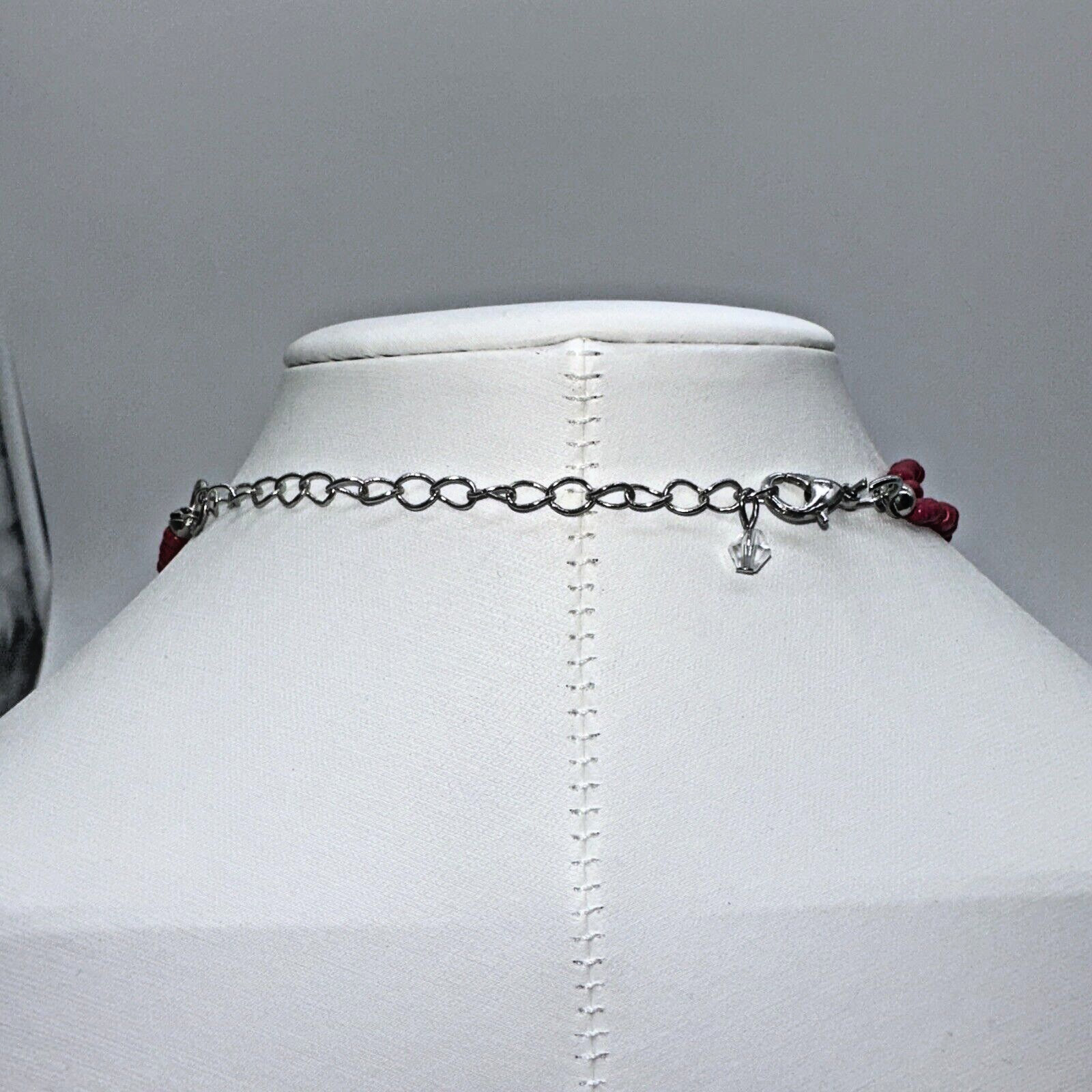 Dramatic 19" Double Strand Red Beaded Statement N… - image 8