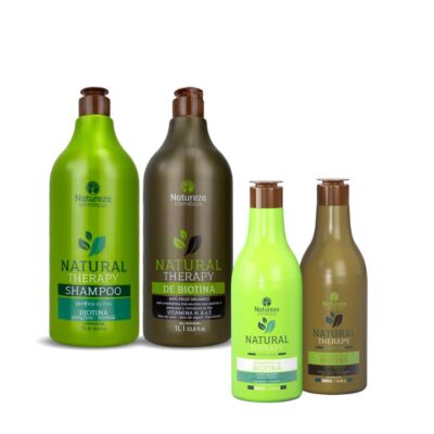 Natureza Natural Therapy Biotin Hair Treatment + Maintenance Home Care FULL KIT