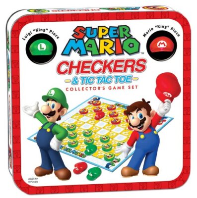 USAopoly Super Mario Combo Checkers/Tic Tac Toe (Tin)
