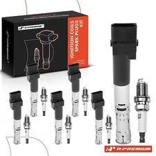 A-Premium 6x Ignition Coil & IRIDIUM Spark Plug Kits for VW Golf 2002-2005 Jetta
