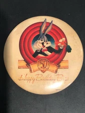 Vintage Happy Birthday Bugs Bunny Metal Pinback Button Looney Tunes