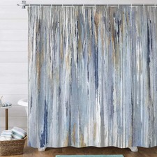Abstract Shower Curtain,Modern Aesthetic Abstract Stripe Shower Curtain Set f...