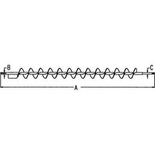 Lower Tailings Return Auger fits John Deere 7720 7721 AH122336
