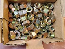 100, 7/16-14 Finished Hex Nut NC Grade 8 Yellow Zinc, .4375" - Fast Ship