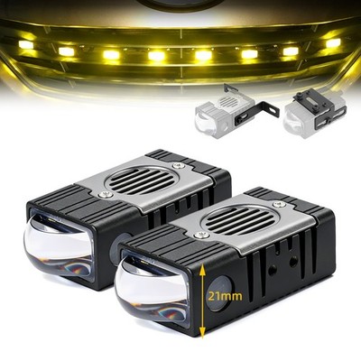 Grile LED Headlight Bumper Projector Lens Car ATV UTV Fog Offroad 16000LM +Fan