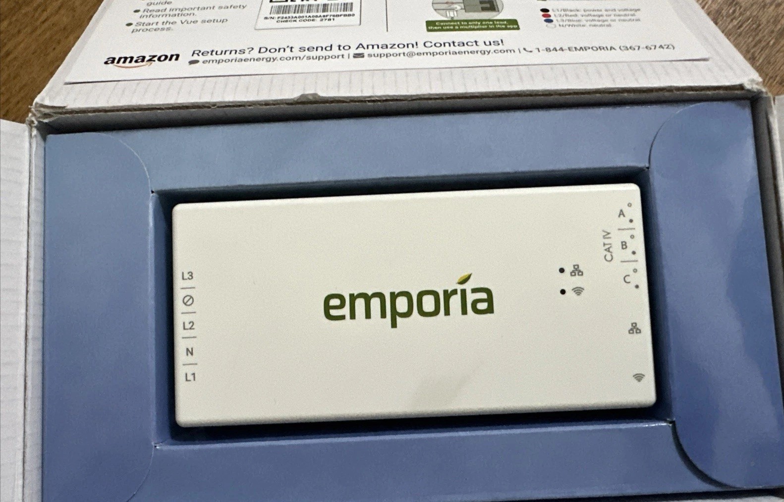 Emporia Vue Smart Home Energy Monitor 3Rd Generation 3-Phase