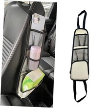 Car Seat Storage Hanging Bag, Car Seat Side Organizer, 1PCS Ivory White