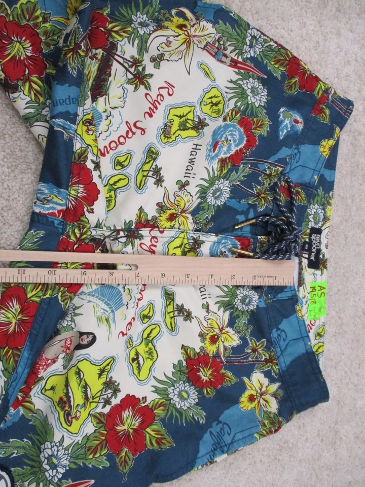 Reyn Spooner Swim Trunks Mens 30 Hula Girls Hawaiian Graphic Print Board Shorts - Image 4 of 4