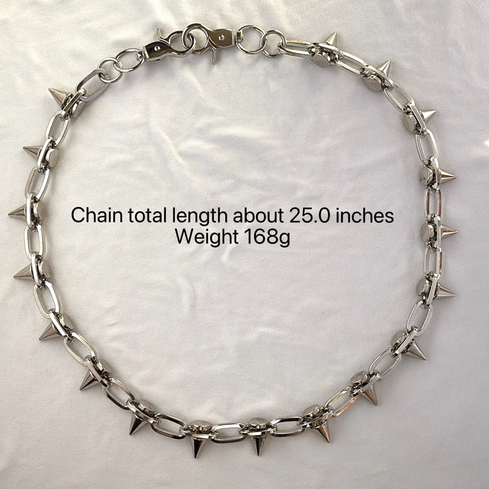 Cadena de pantalones con púas para hombres mujeres, cadena de vaqueros, cadena de llaves, cadena de billetera de motociclista Foto 3 de 4