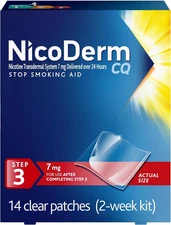 CQ 7Mg Step 3 Nicotine Patches to Help Quit Smoking - Stop Smoking Aid, 14 Count