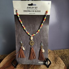 Jewelry Set Groovy 60's Hippie Fancy Dress Up Halloween Adult Costume Accessory