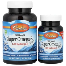 Wild Caught Super Omega-3 Gems®, 100 + 30 Soft Gels