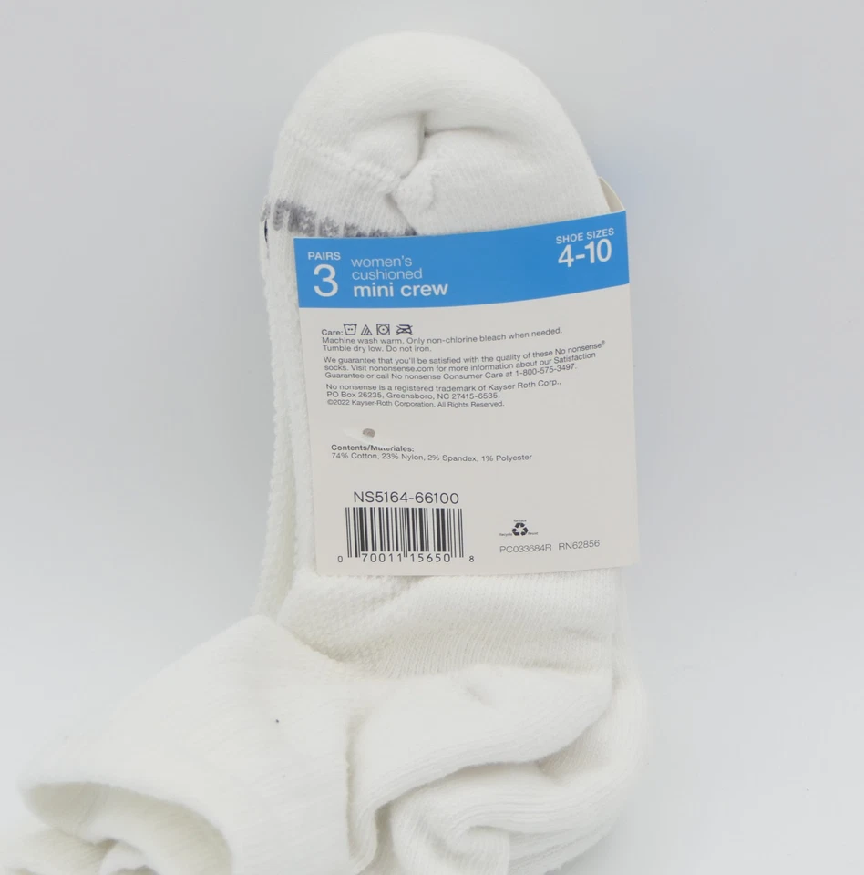 Mini calcetines acolchados suaves y transpirables No Nonsense para mujer 3 pares talla 4-10 Foto 2 de 2