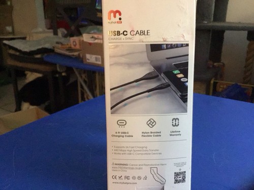 MyBat Pro USB-C Cable Lifetime Warranty 6ft Charging Cable.Nylon Braided - Picture 8 of 23